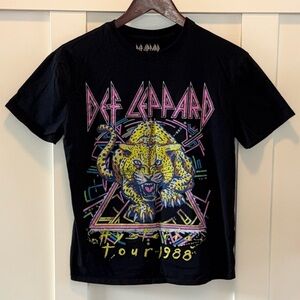Girl’s Def Leppard Tour 1988 Black T-Shirt
